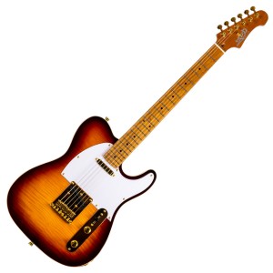 Jet Guitars JT-600 BSG Flame Maple / Gold Hardware - Tobacco Burst